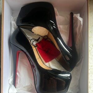 Christian Louboutin Black and Red Stiletto Heels